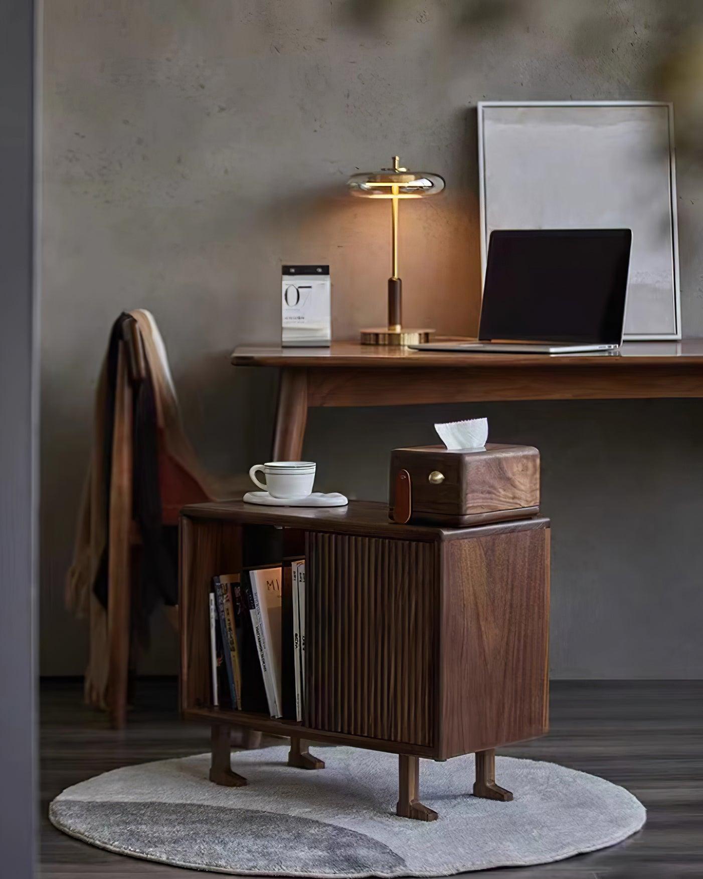 Lumisol | Lampa stołowa ze szkła i drewna