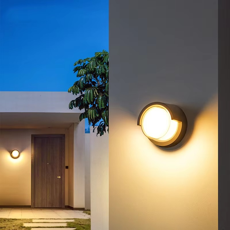 Lunaris | Nowoczesna zewnętrzna lampa ścienna LED