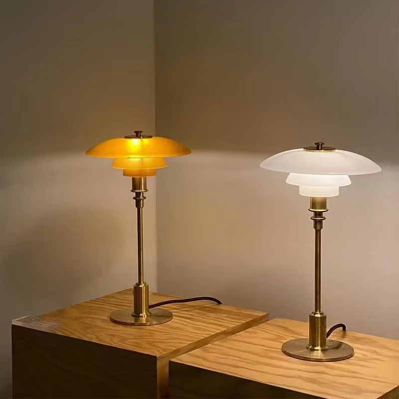Retro | Lampa stołowa szklana