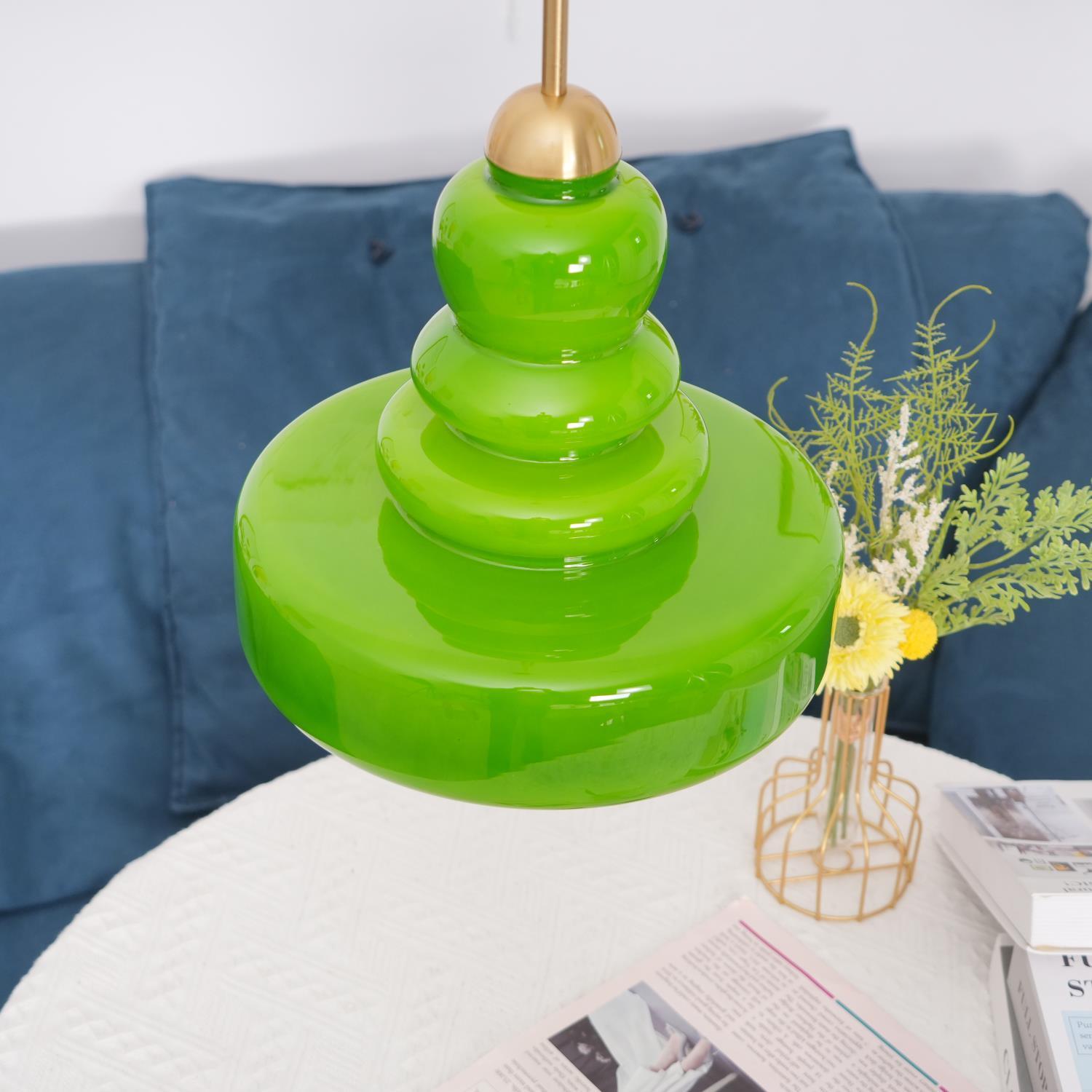 Mira | Lampa wisząca ze szkła vintage