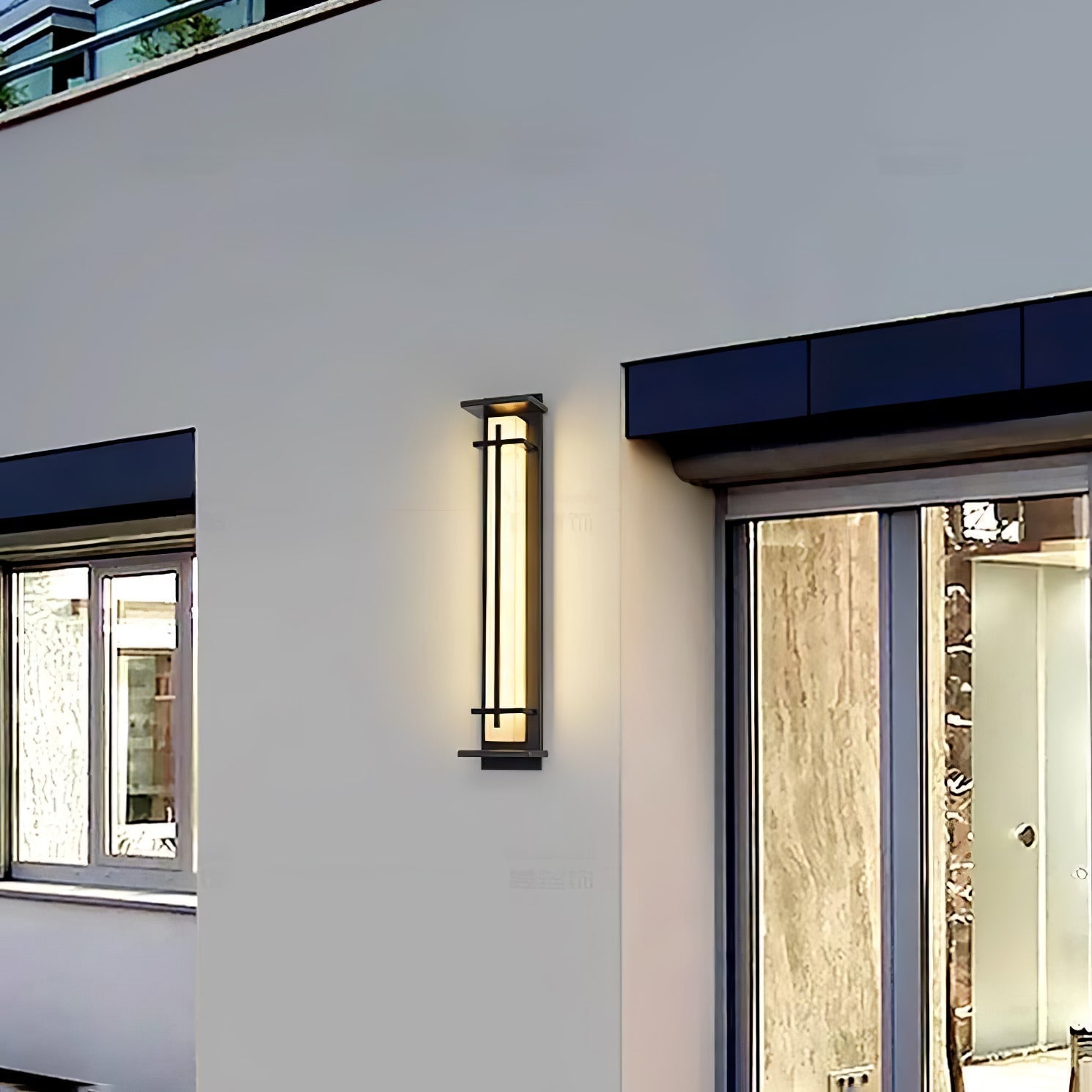 Lurean | Prostokątna zewnętrzna lampa ścienna LED