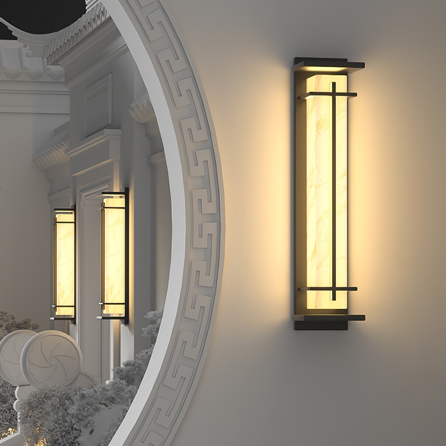 Lurean | Prostokątna zewnętrzna lampa ścienna LED