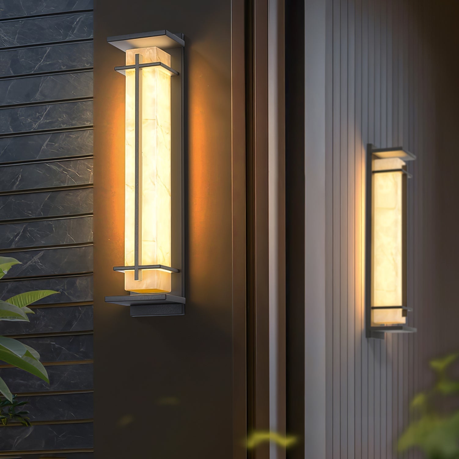 Lurean | Prostokątna zewnętrzna lampa ścienna LED