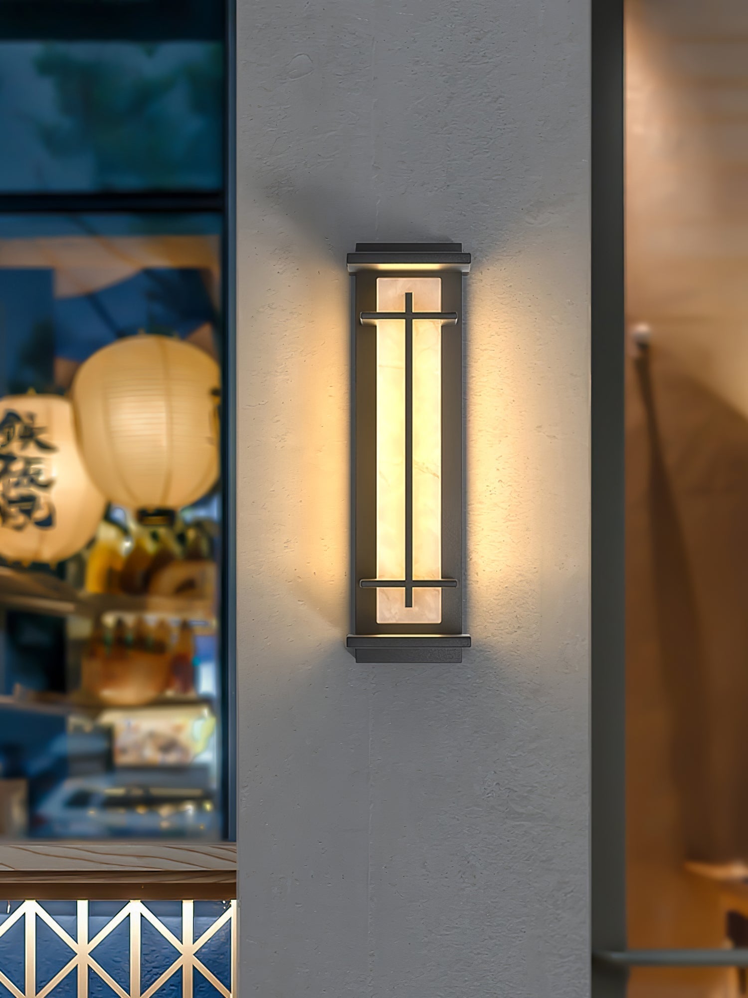 Lurean | Prostokątna zewnętrzna lampa ścienna LED
