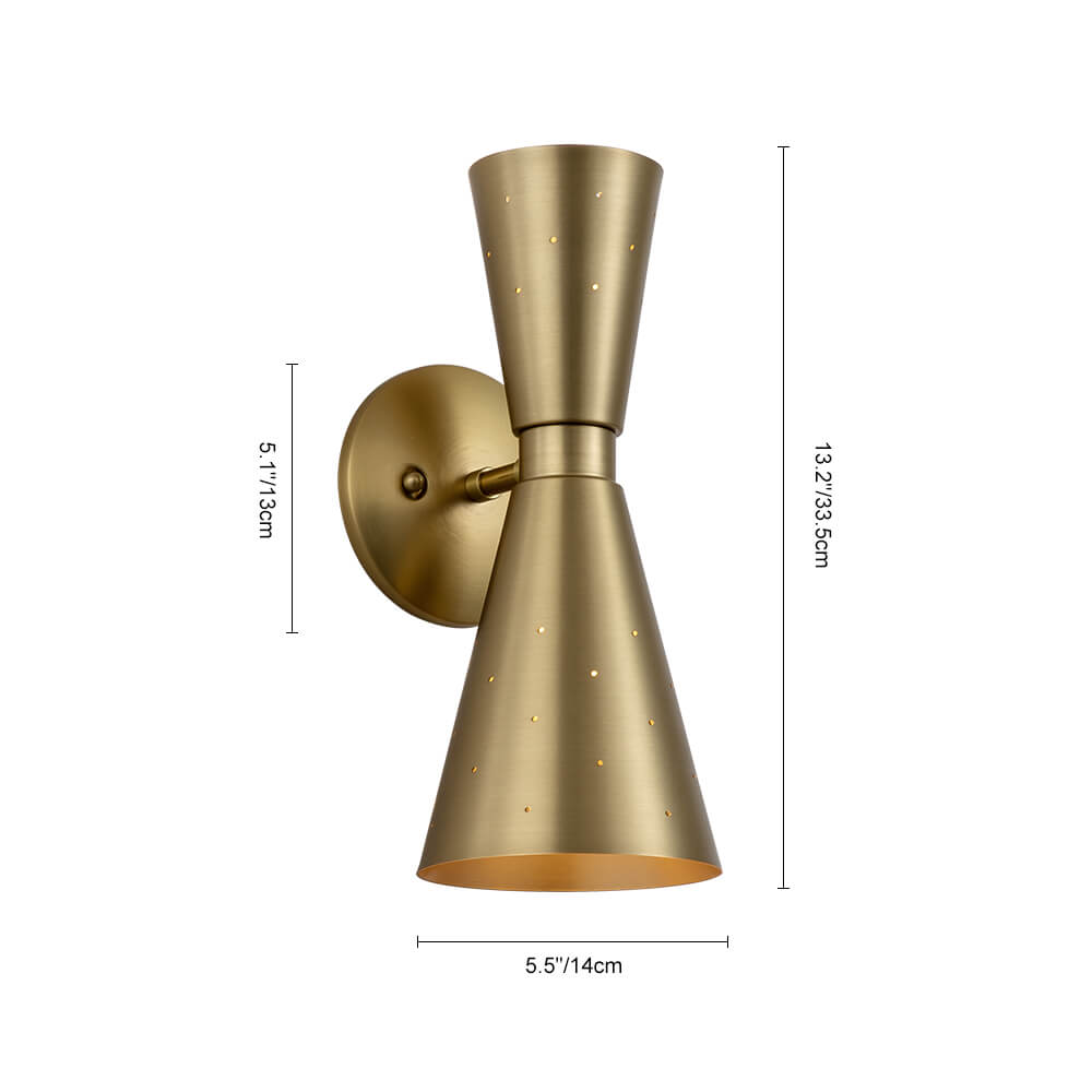 Brassica | Kinkiet o podwójnym stożkowym kształcie