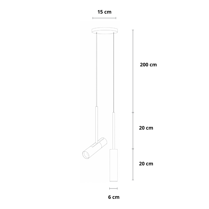 Toriva | Lampa wisząca w kształcie cylindra