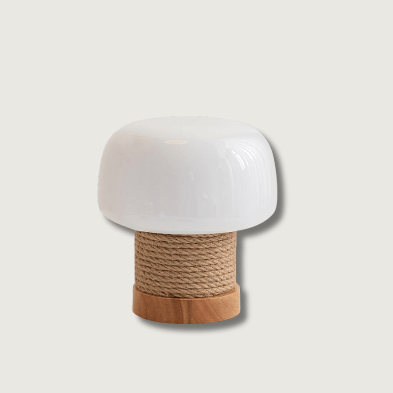 Lumo | Nowoczesna lampa stołowa LED z minimalistyczną drewnianą podstawą