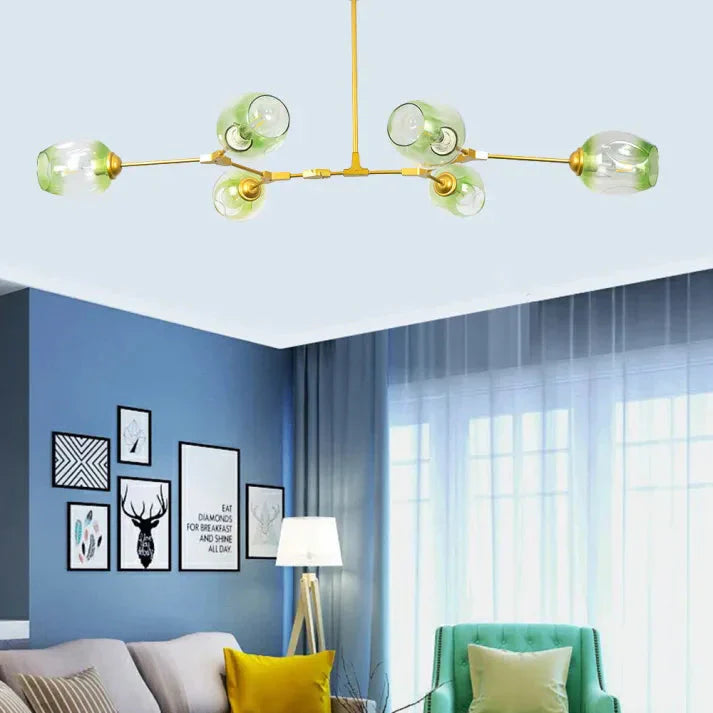 Amberlo | Nowoczesna lampa wisząca ze szklanym wzorem