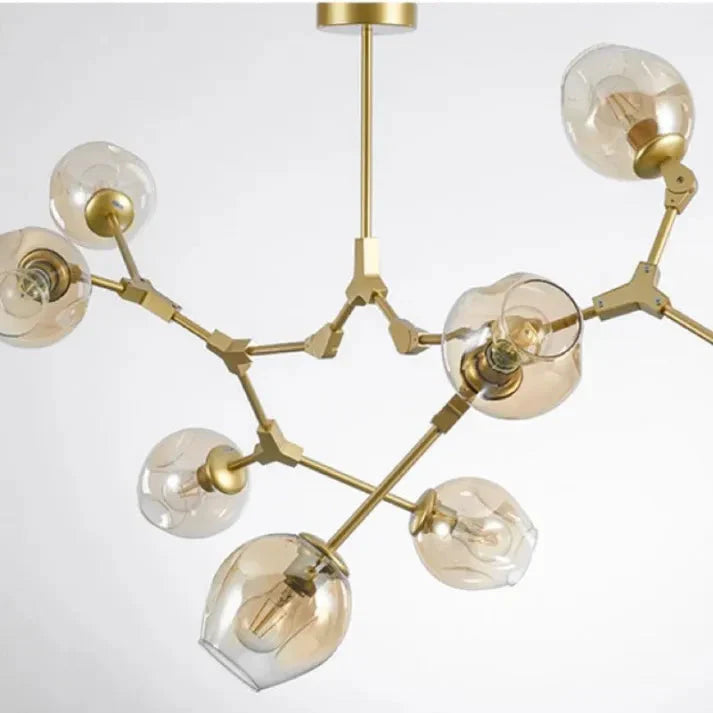 Amberlo | Nowoczesna lampa wisząca ze szklanym wzorem