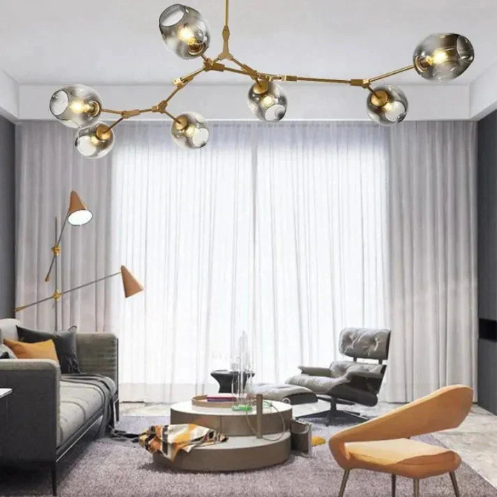 Amberlo | Nowoczesna lampa wisząca ze szklanym wzorem