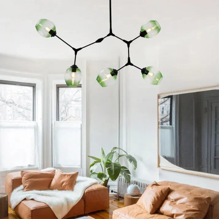Amberlo | Nowoczesna lampa wisząca ze szklanym wzorem