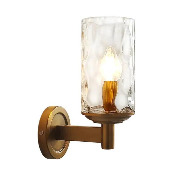 Glavira | Szklana lampa ścienna w kształcie cylindra