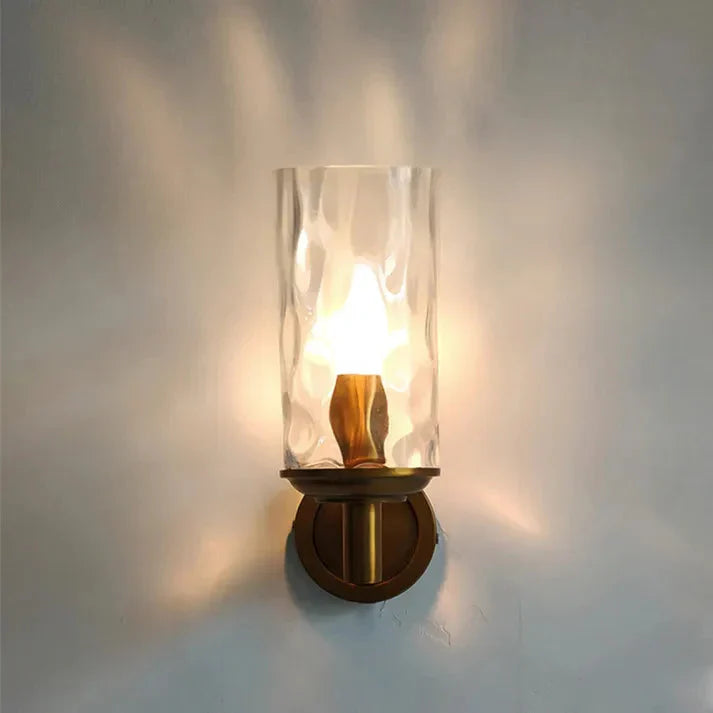 Glavira | Szklana lampa ścienna w kształcie cylindra