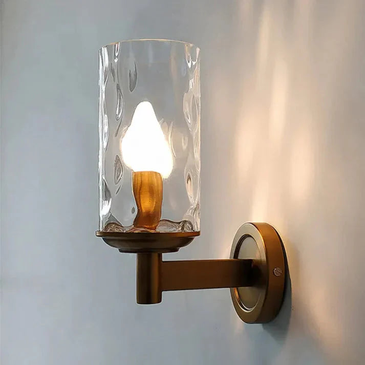 Glavira | Szklana lampa ścienna w kształcie cylindra