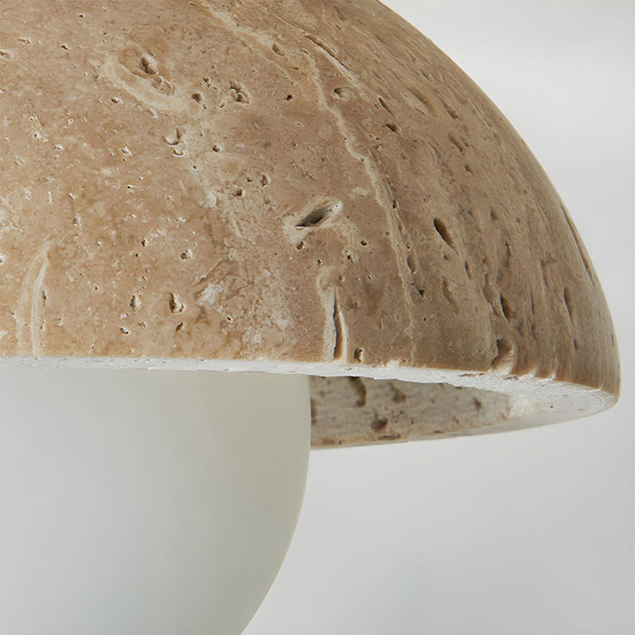 Boho | Kinkiet LED z naturalnego kamienia trawertynowego