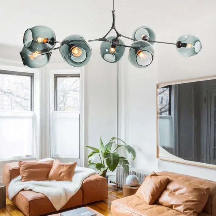 Amberlo | Nowoczesna lampa wisząca ze szklanym wzorem