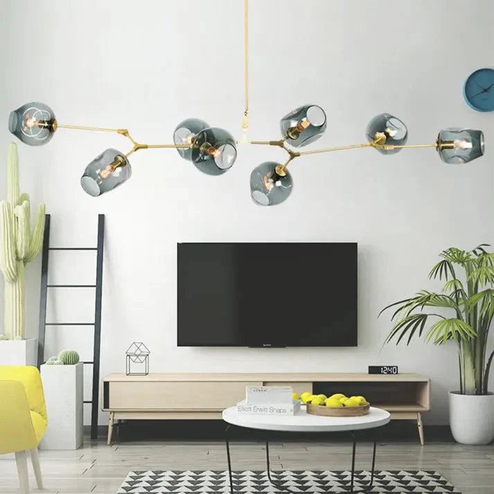 Amberlo | Nowoczesna lampa wisząca ze szklanym wzorem