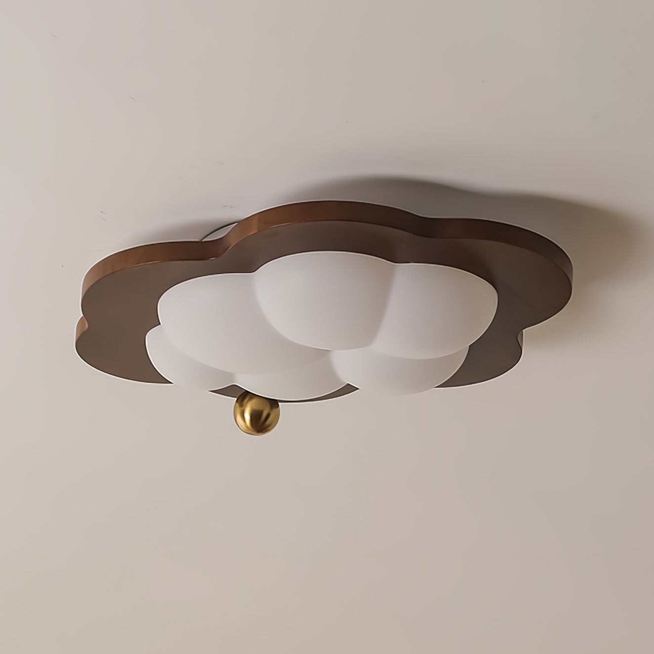 Loft | Drewniana lampa sufitowa LED