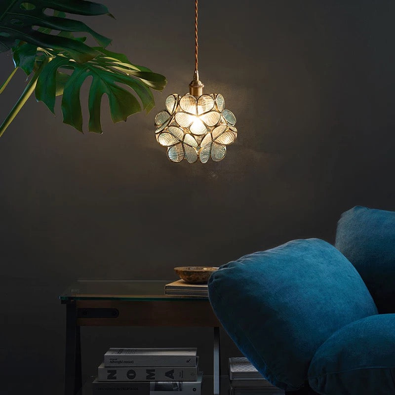 Kształt kwiatu | Szklana lampa wisząca LED