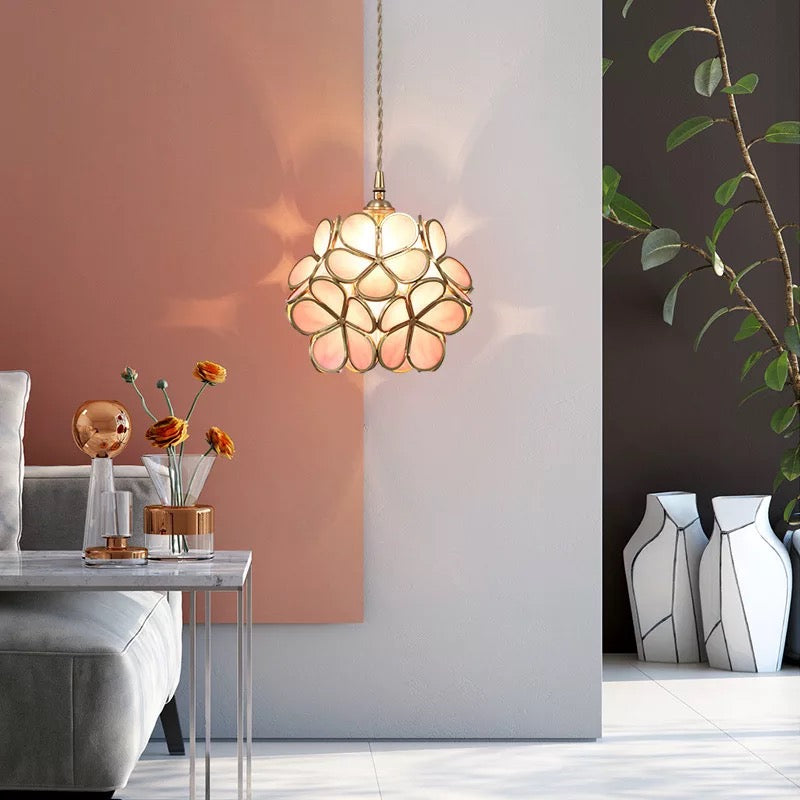 Kształt kwiatu | Szklana lampa wisząca LED