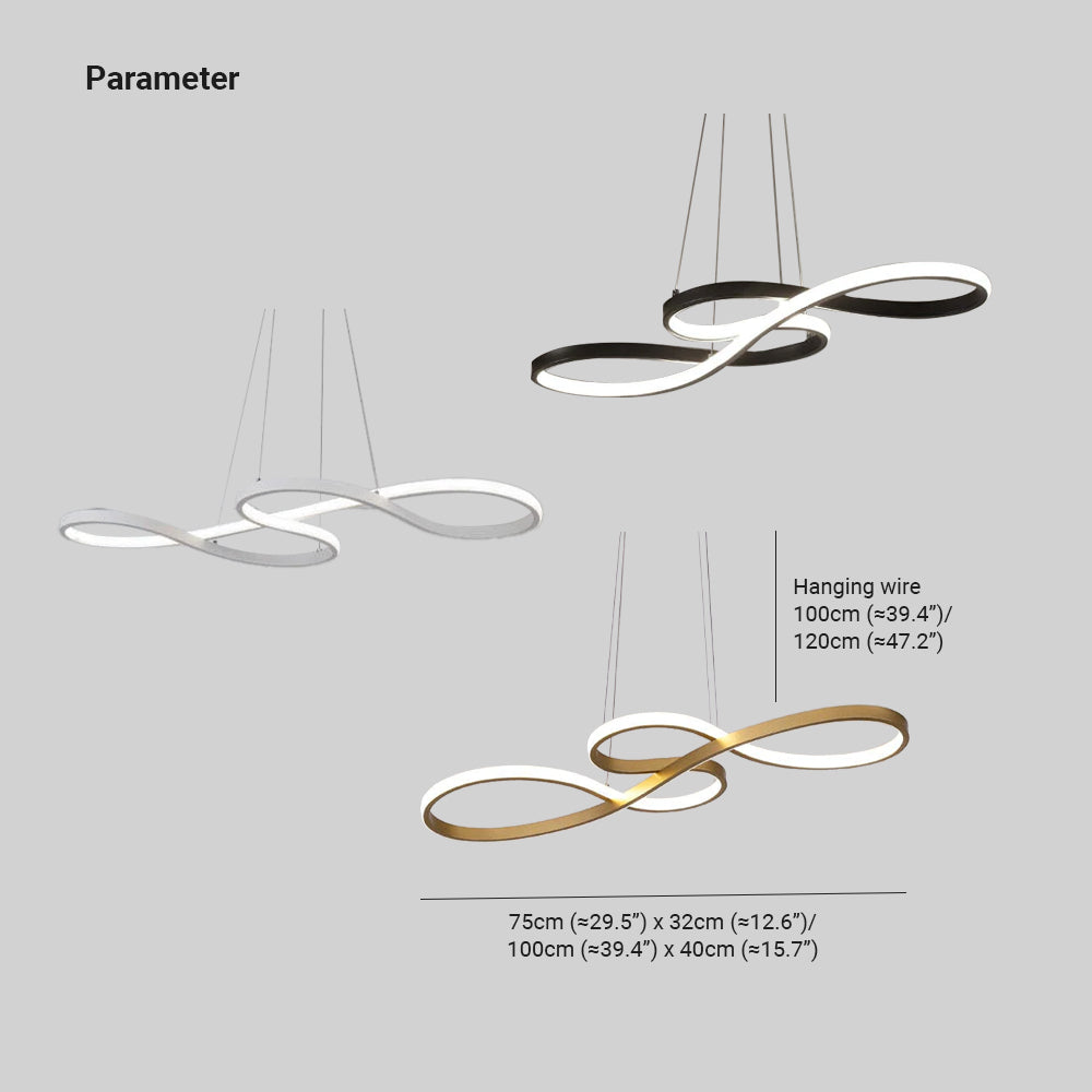 Infinora | LED Pendelleuchte im Wellen-Design