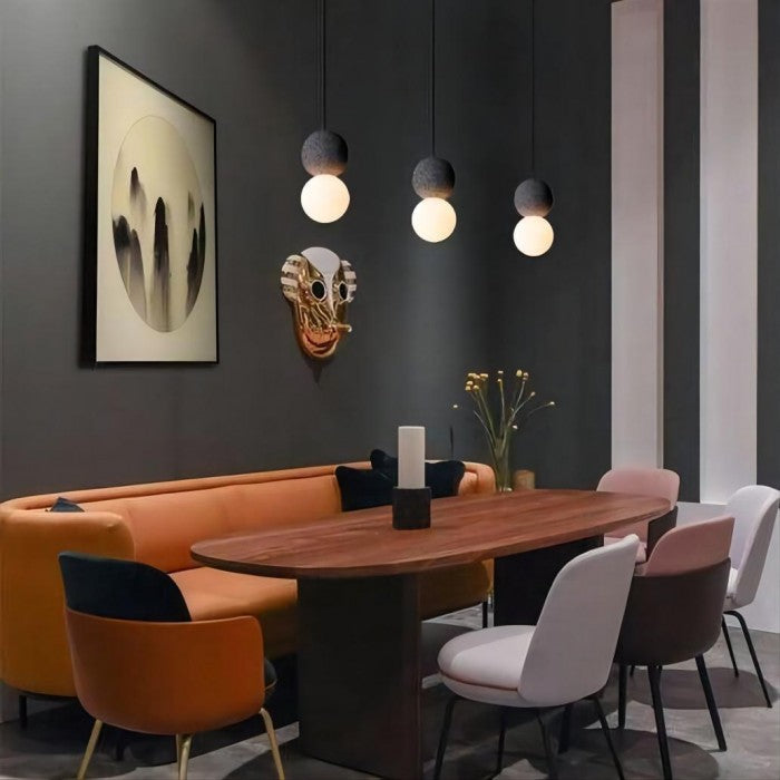 Oriva | minimalistyczna lampa wisząca w kształcie kuli