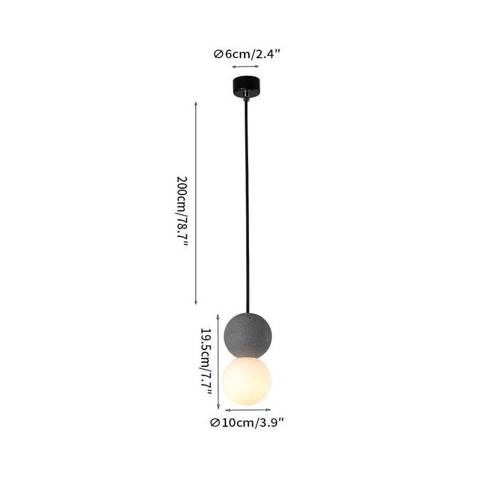 Oriva | minimalistyczna lampa wisząca w kształcie kuli