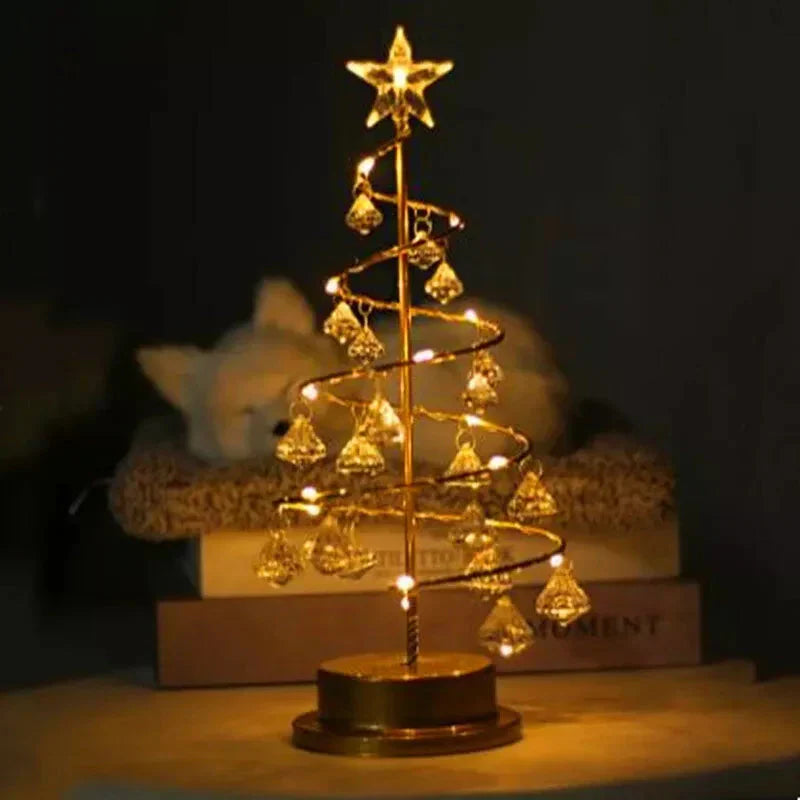 Crystava | Lampa ozdobna na choinkę z kryształkami LED