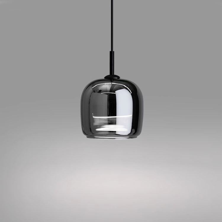 Glazura | Lampa wisząca ze szkła dymionego