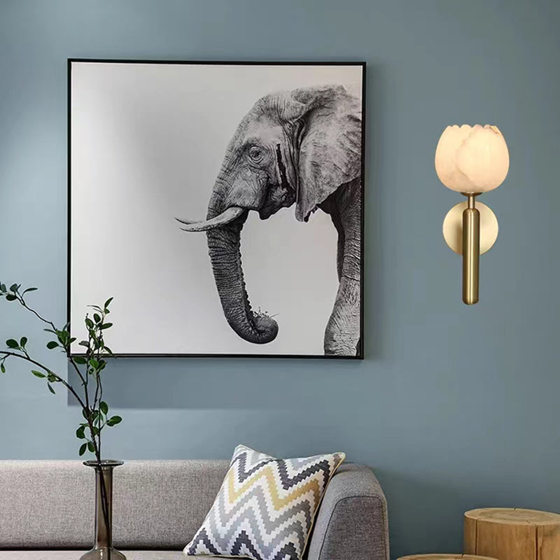 Florien | Kwiatowa lampa ścienna z szklanym kloszem