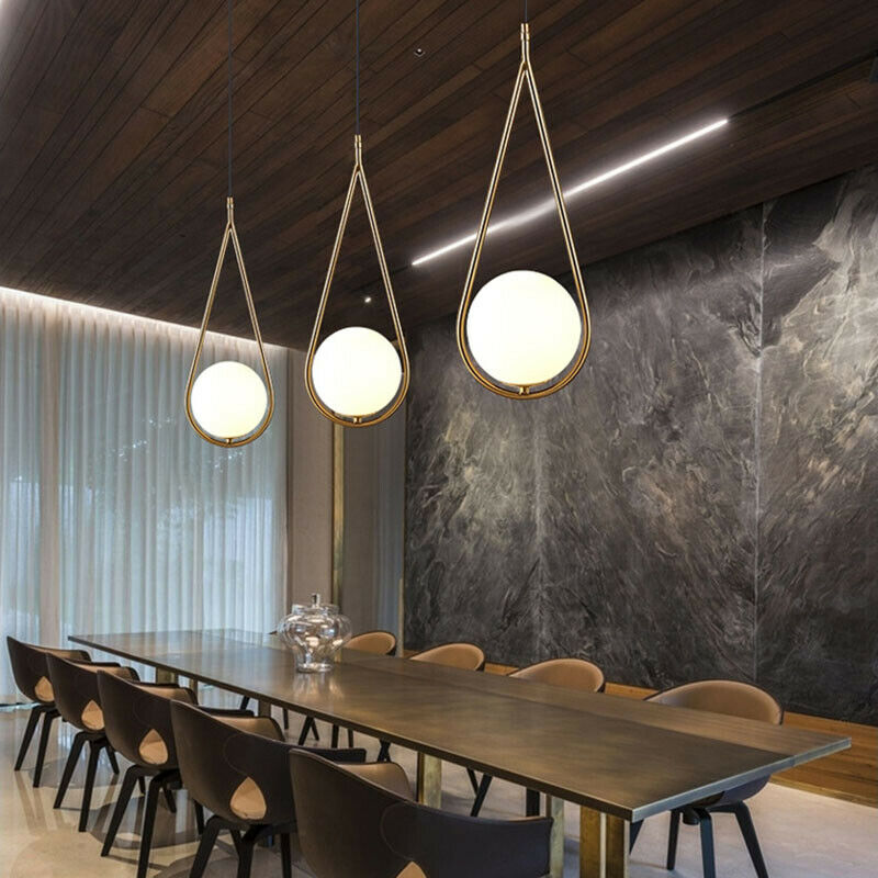 Aurea | Złota lampa wisząca LED, w kształcie kropli, nowoczesna