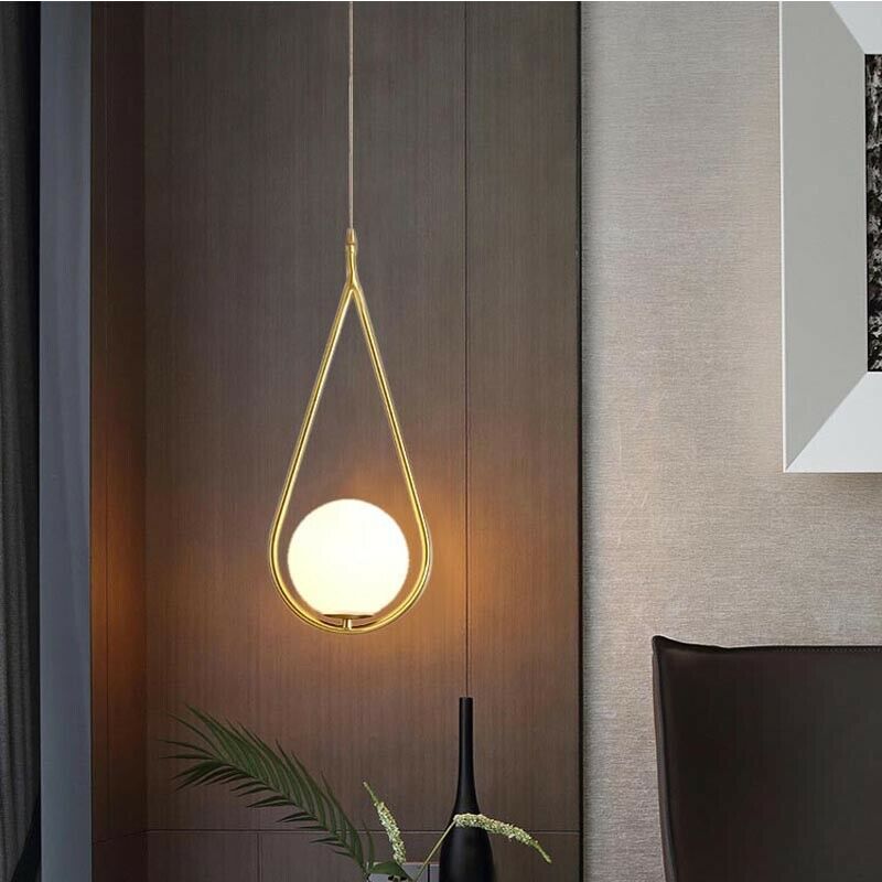Aurea | Złota lampa wisząca LED, w kształcie kropli, nowoczesna