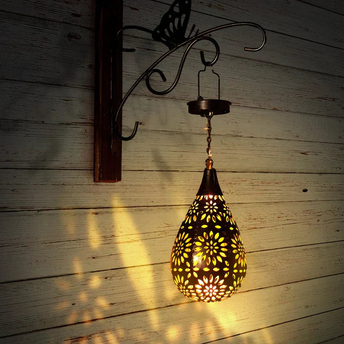 Lampa ogrodowa solarna kwiatowa | stylowe oświetlenie zewnętrzne