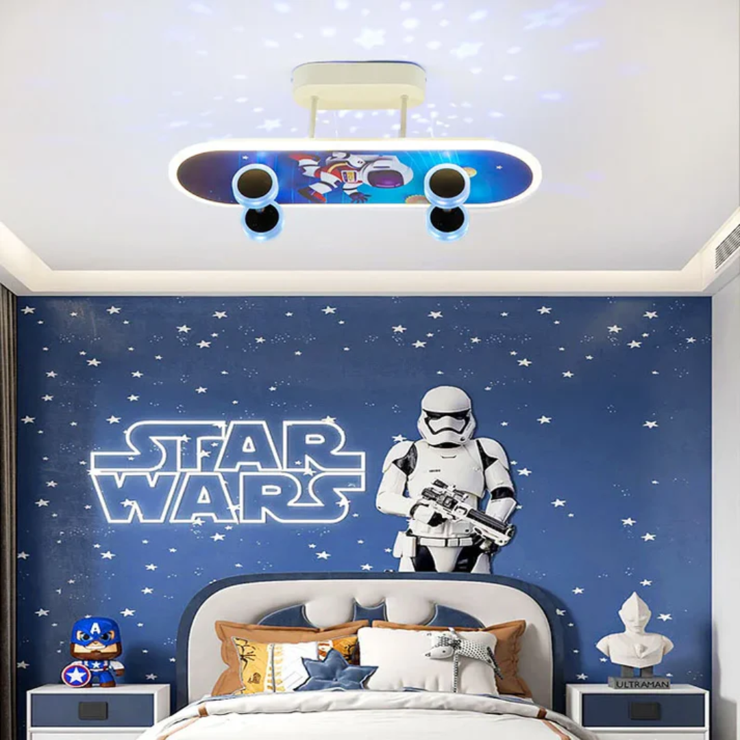 Lampa sufitowa LED | w stylu deskorolki