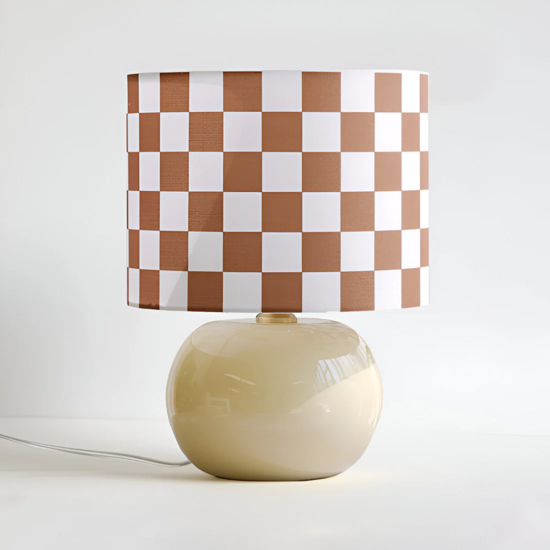Nivora | Lampa stołowa szklana w kratkę
