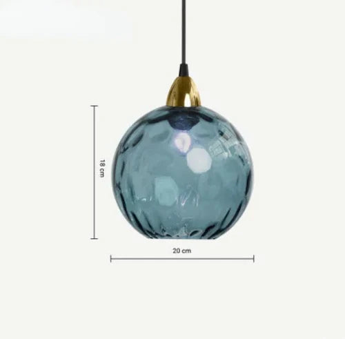 Szklana Lampa Wisząca w Kształcie Kuli | Oświetlenie Wnętrz