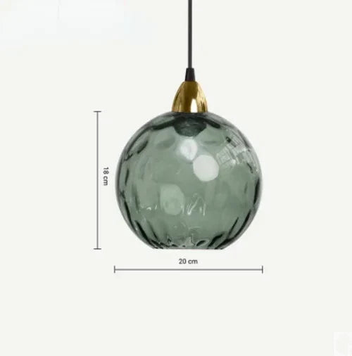 Szklana Lampa Wisząca w Kształcie Kuli | Oświetlenie Wnętrz