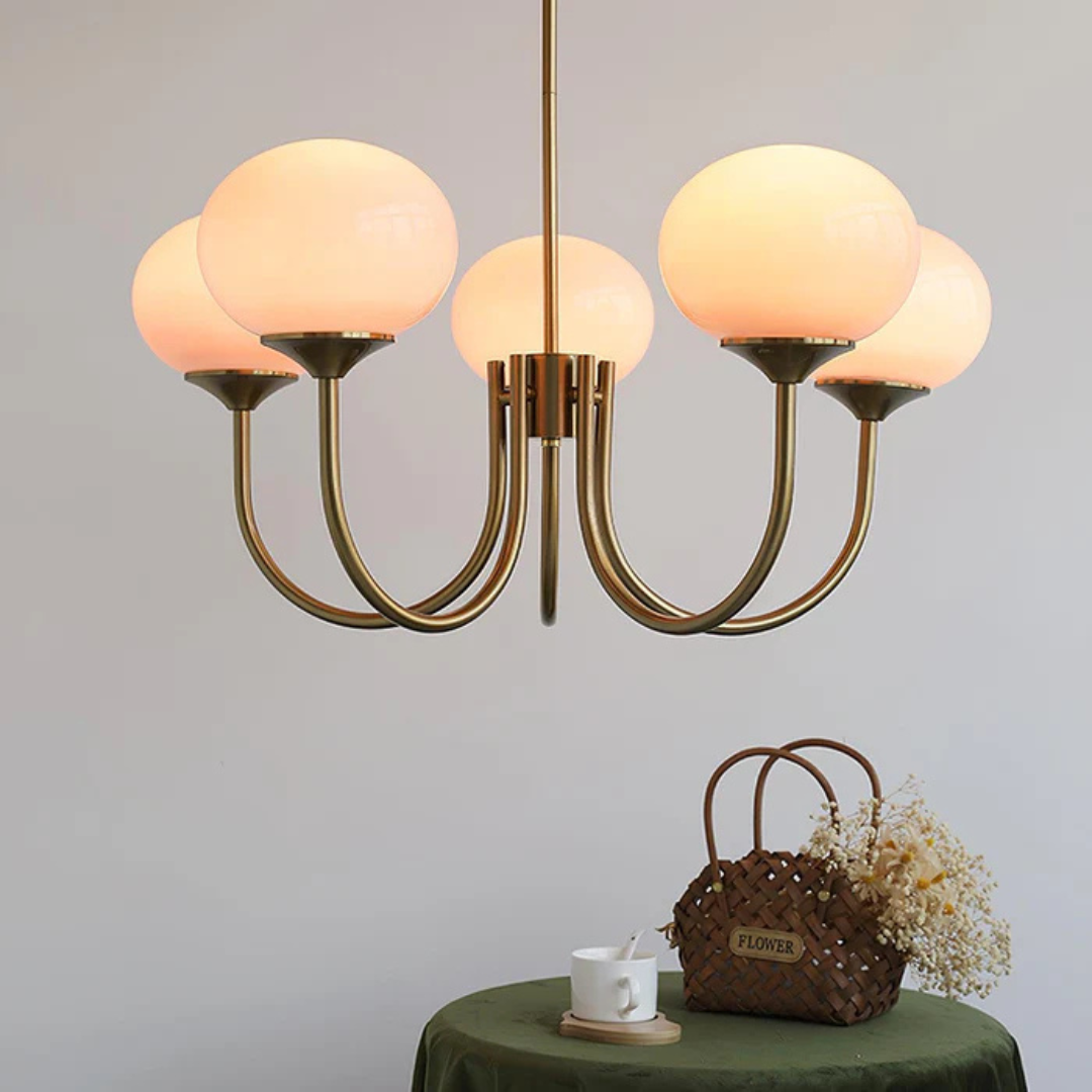 Aris | Designerska lampa wisząca z żyrandolem