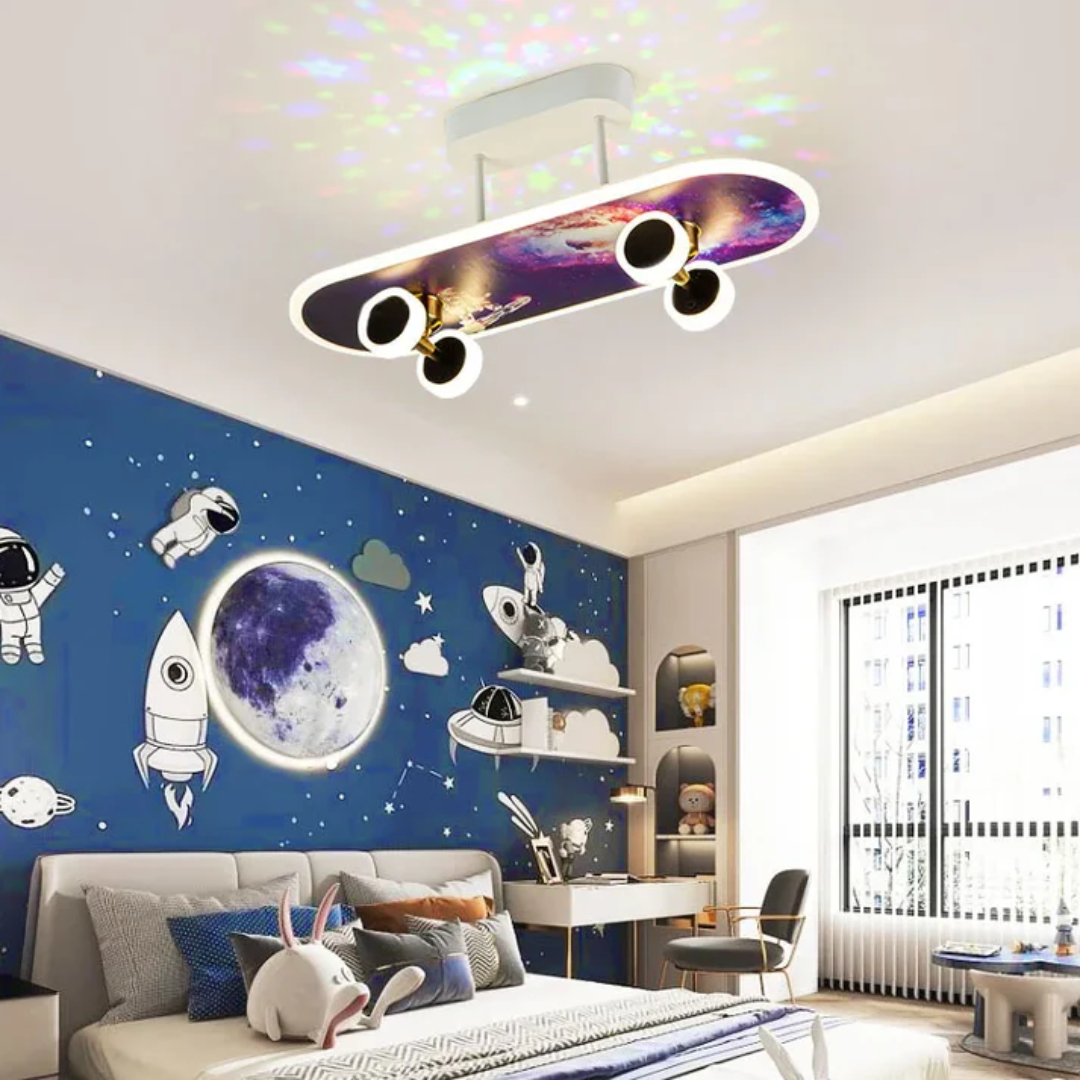 Lampa sufitowa LED | w stylu deskorolki