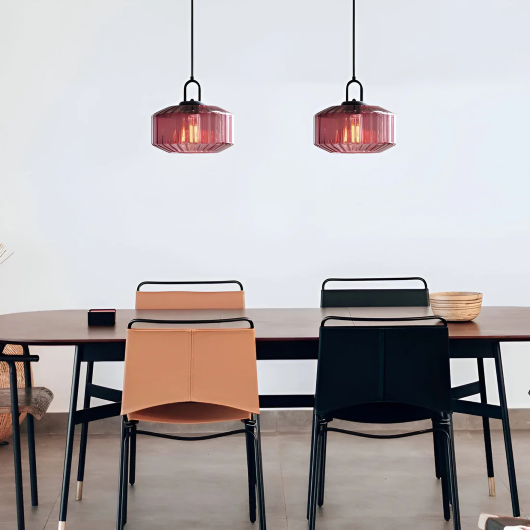 Aurelia | Lampa wisząca z karbowanym szkłem