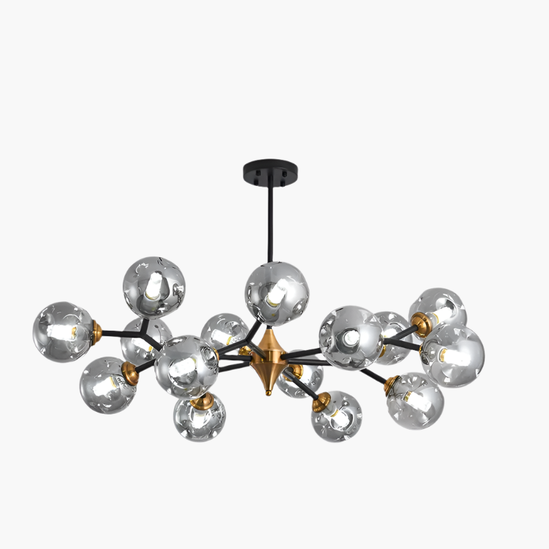 Virello | Lampa sufitowa z kulkami ze szkła dymnego