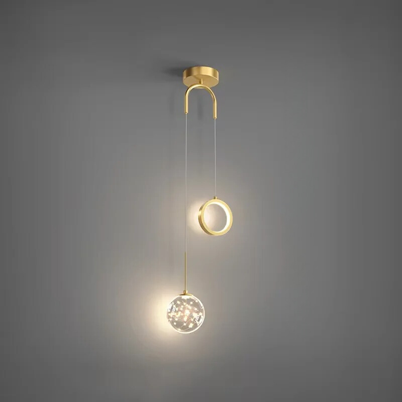Ceyra | Lampa wisząca w kształcie kryształowej półkuli