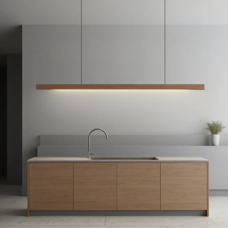 Cedira | Lampa wisząca w stylu drewnianych listew