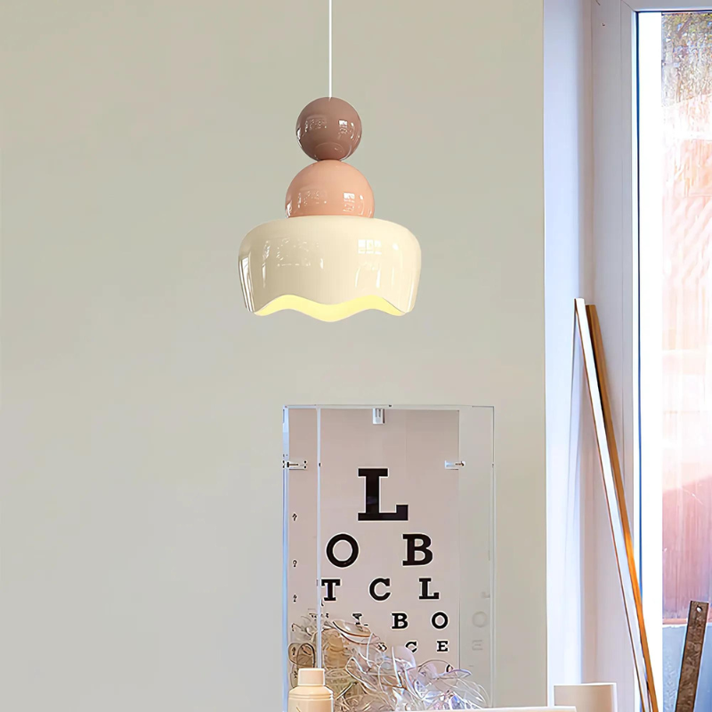 Luneya | Lampa wisząca w stylu retro z falistym wzorem