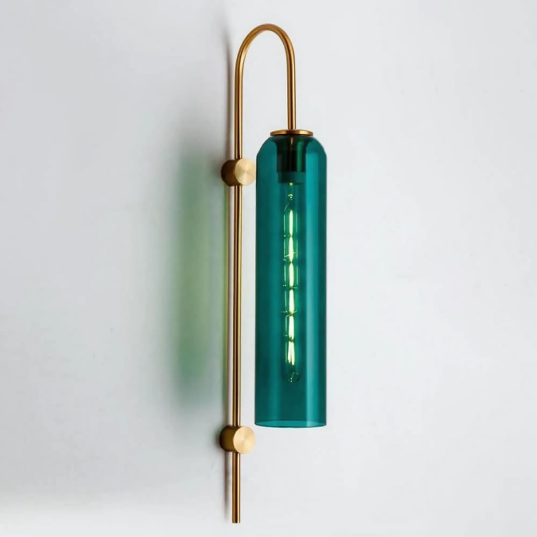 Szklana lampa ścienna LED | Stylowe oświetlenie do salonów