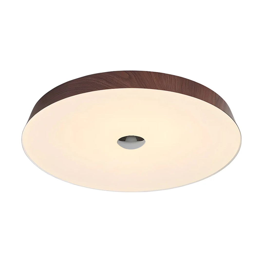 Terra | Okrągła lampa sufitowa LED o fakturze drewna