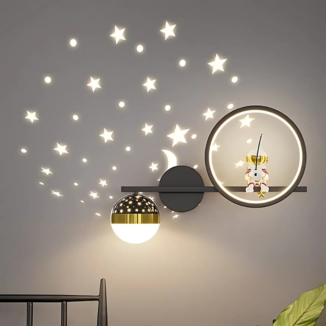 Lampa ścienna LED | Lampka nocna astronauta do wnętrz