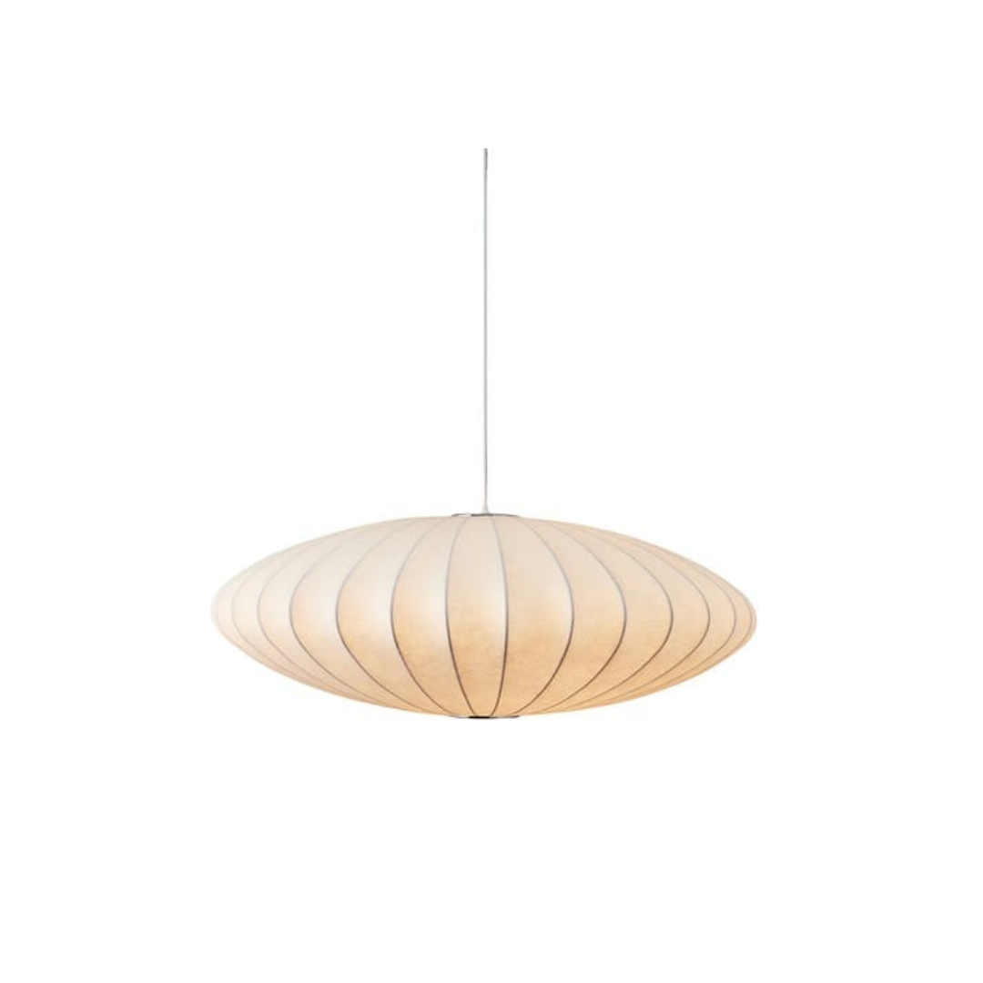 Eloria | Lampa wisząca z owalnym kloszem z tkaniny