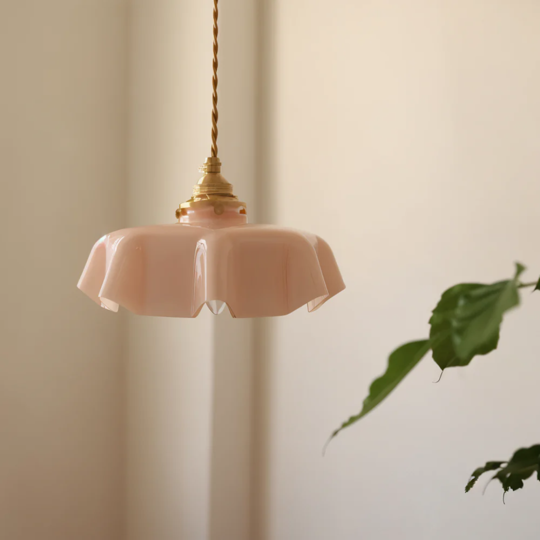 Liora | Szklana lampa wisząca w stylu retro