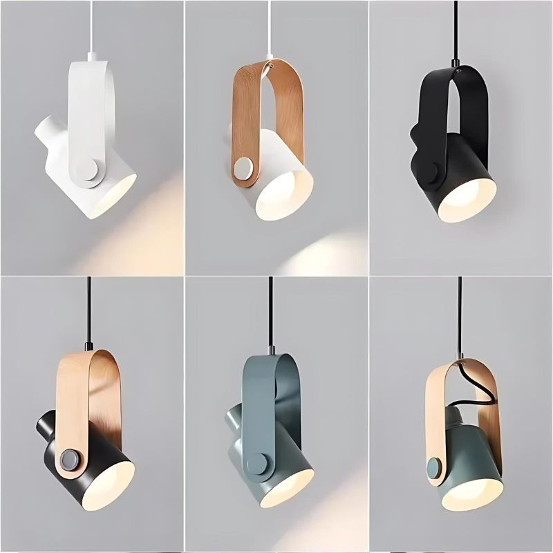Ardela | Lampa wisząca z drewnianą ramą